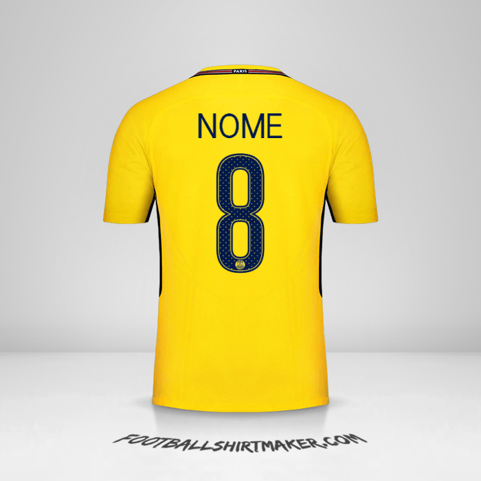 Maglia Paris Saint Germain Cup 2017/18 Seconda -  nome - 8