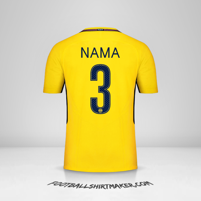 Jersey Paris Saint Germain Cup 2017/18 Alternatif -  nama - 3
