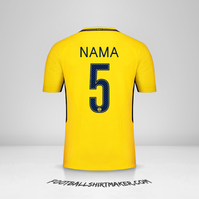 Jersey Paris Saint Germain Cup 2017/18 Alternatif -  nama - 5