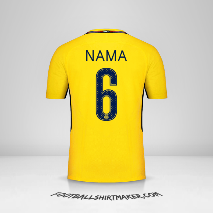 Jersey Paris Saint Germain Cup 2017/18 Alternatif -  nama - 6