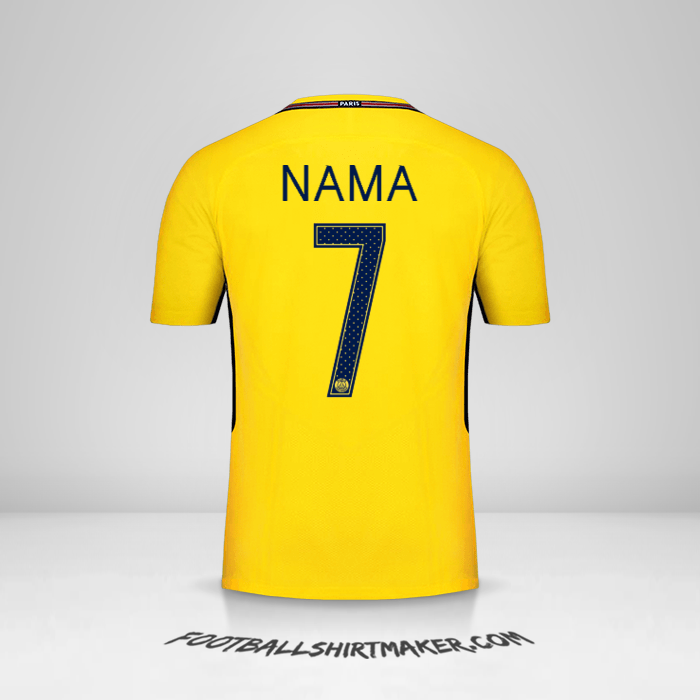 Jersey Paris Saint Germain Cup 2017/18 Alternatif -  nama - 7