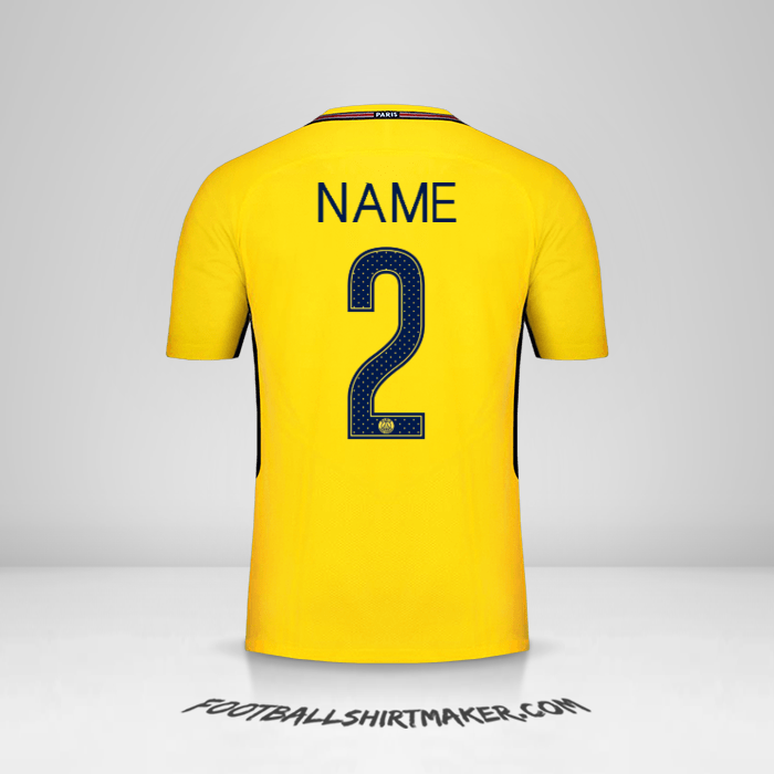 Trikot Paris Saint Germain Cup 2017/18 Auswärts -  name - 2