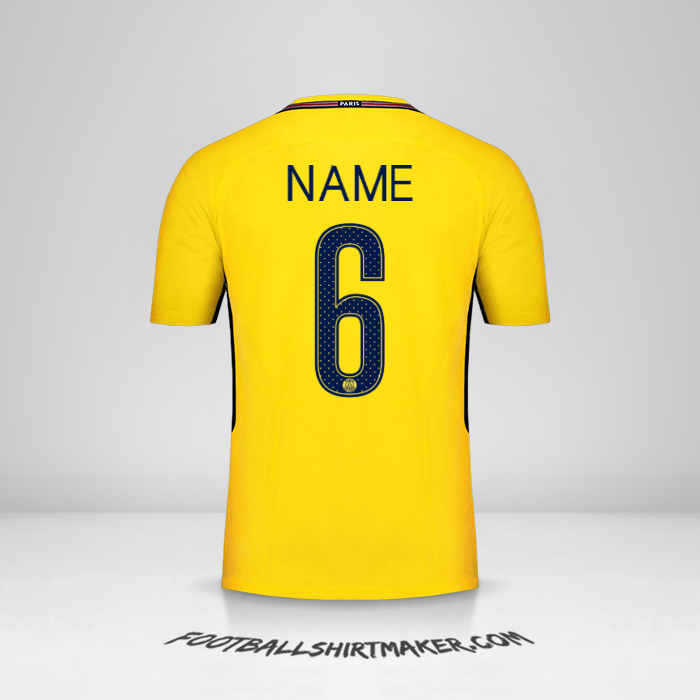 Shirt Paris Saint Germain Cup 2017/18 Away -  name - 6