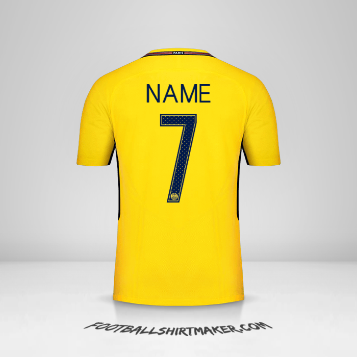 Shirt Paris Saint Germain Cup 2017/18 Away -  name - 7