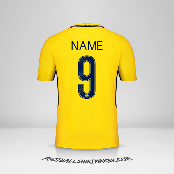 Shirt Paris Saint Germain Cup 2017/18 Away -  name - 9