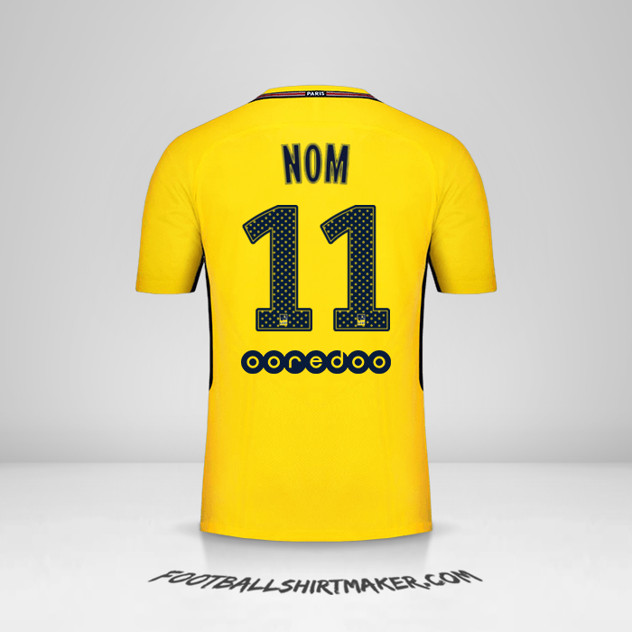 Maillot Paris Saint Germain 2017/18 Extérieur -  nom - 11