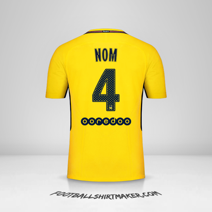 Maillot Paris Saint Germain 2017/18 Extérieur -  nom - 4