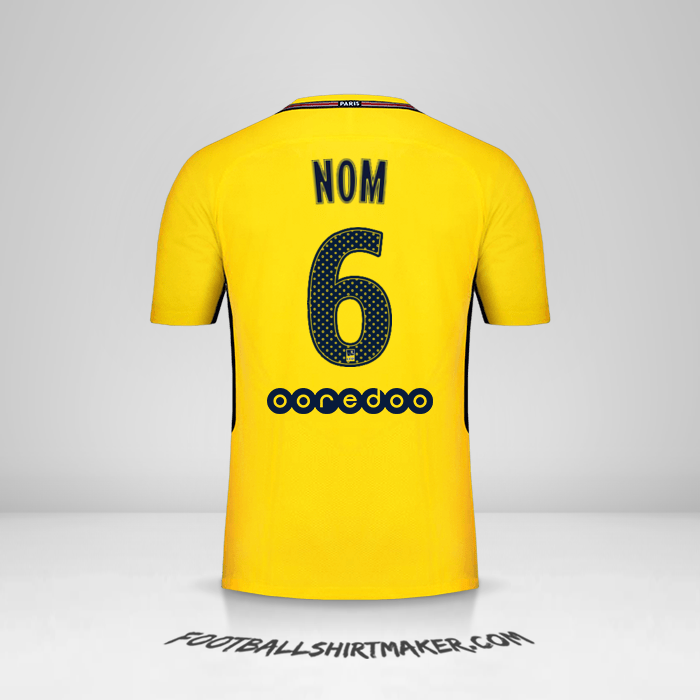 Maillot Paris Saint Germain 2017/18 Extérieur -  nom - 6