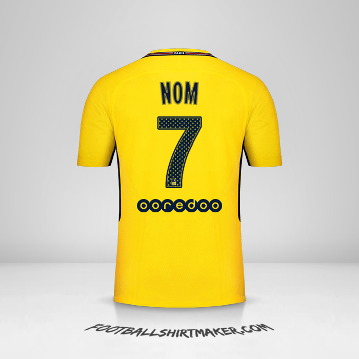 Maillot Paris Saint Germain 2017/18 Extérieur -  nom - 7