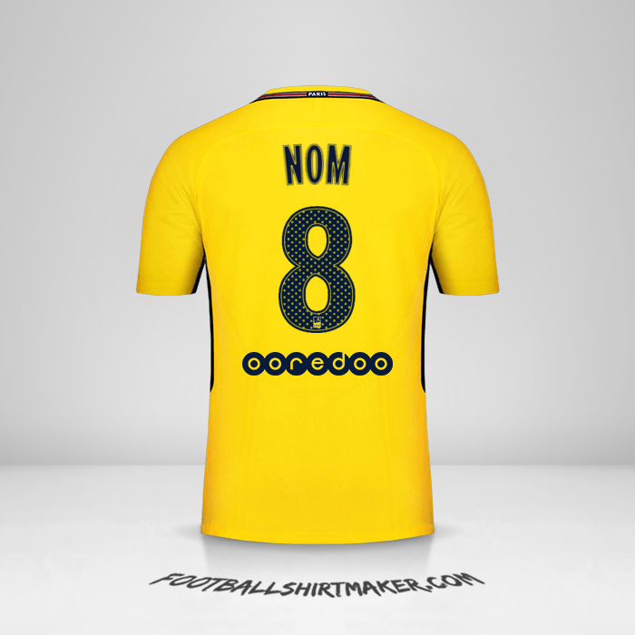 Maillot Paris Saint Germain 2017/18 Extérieur -  nom - 8