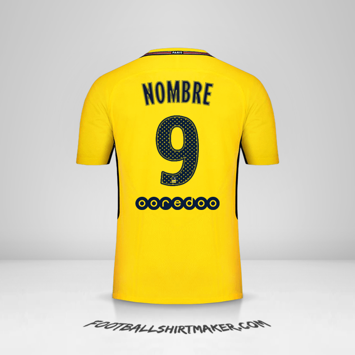 Camiseta Paris Saint Germain 2017/18 Visita -  nombre - 9