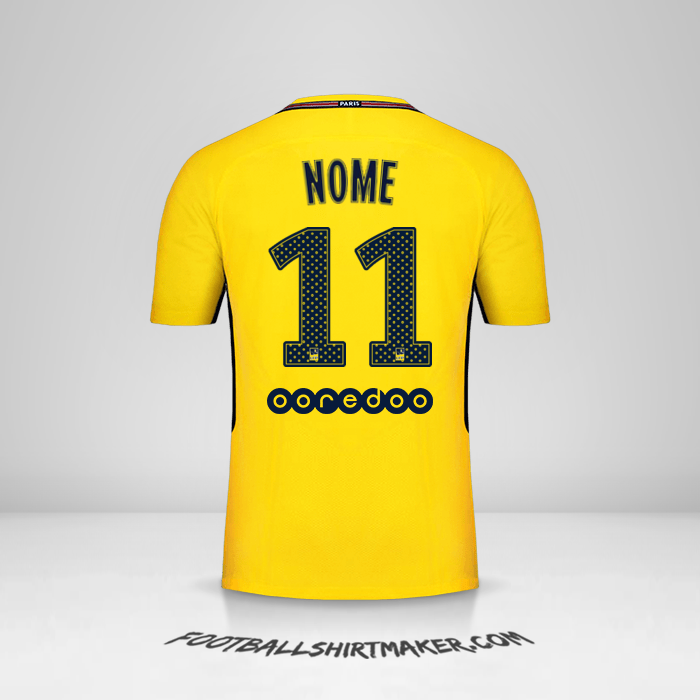 Camisa Paris Saint Germain 2017/18 Alternativa -  nome - 11