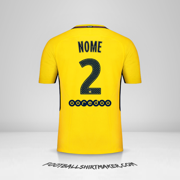 Maglia Paris Saint Germain 2017/18 Seconda -  nome - 2