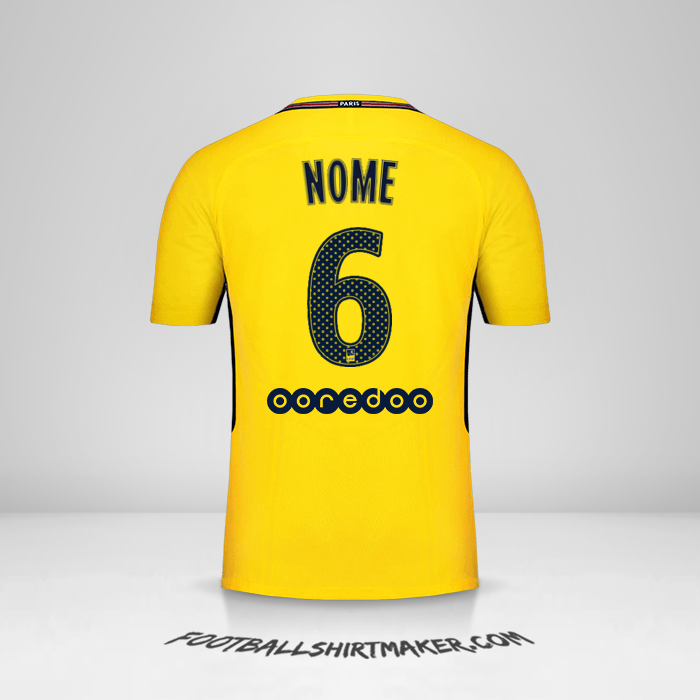 Maglia Paris Saint Germain 2017/18 Seconda -  nome - 6