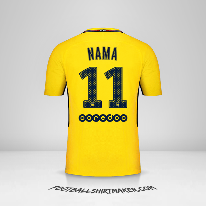Jersey Paris Saint Germain 2017/18 Alternatif -  nama - 11