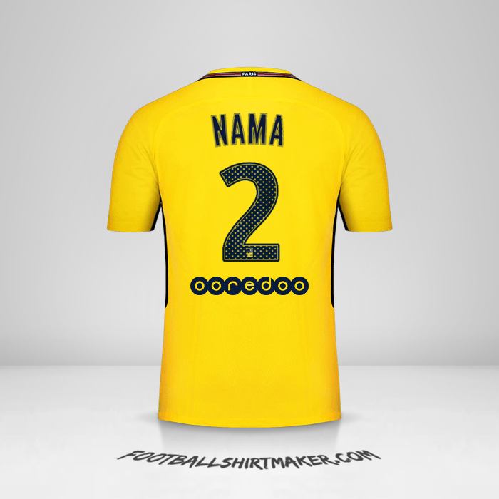 Jersey Paris Saint Germain 2017/18 Alternatif -  nama - 2
