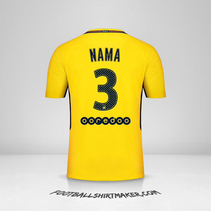 Jersey Paris Saint Germain 2017/18 Alternatif -  nama - 3
