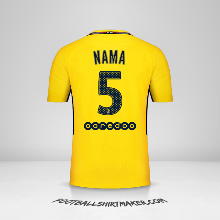 Jersey Paris Saint Germain 2017/18 Alternatif -  nama - 5