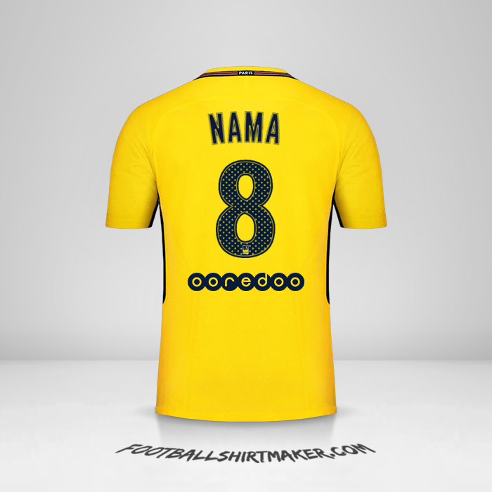 Jersey Paris Saint Germain 2017/18 Alternatif -  nama - 8