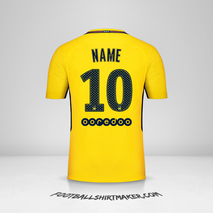 Shirt Paris Saint Germain 2017/18 Away -  name - 10