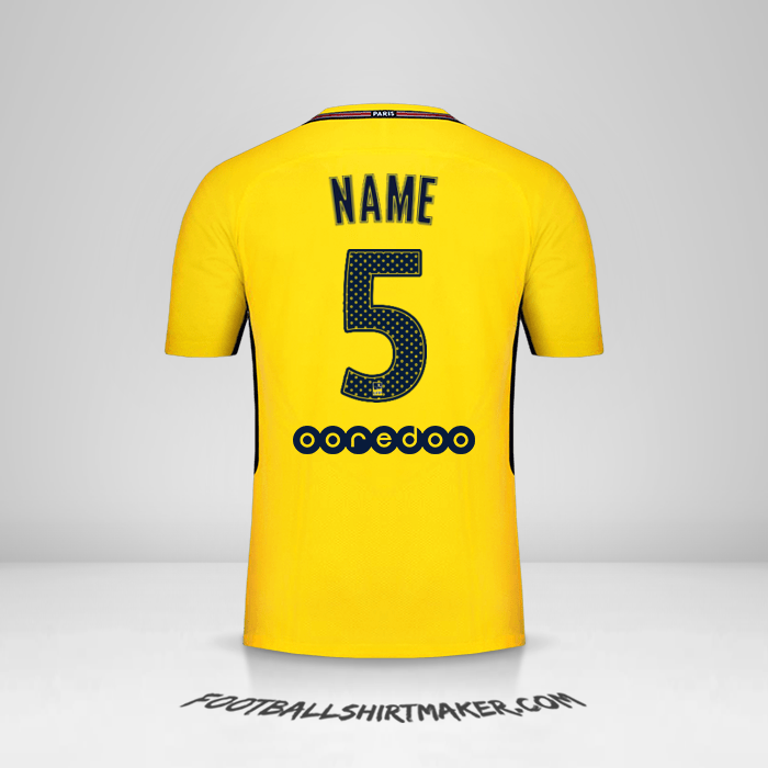 Shirt Paris Saint Germain 2017/18 Away -  name - 5