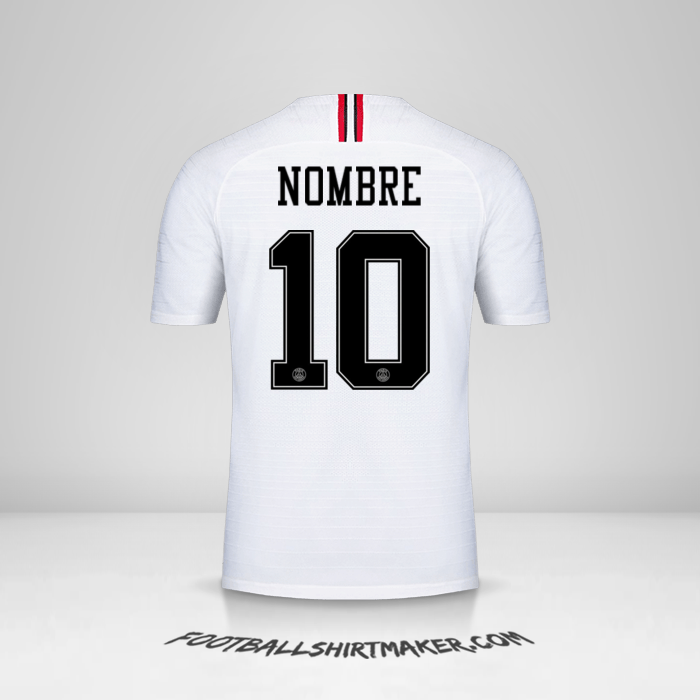 Camiseta Paris Saint Germain Jordan 2018/19 Visita -  nombre - 10