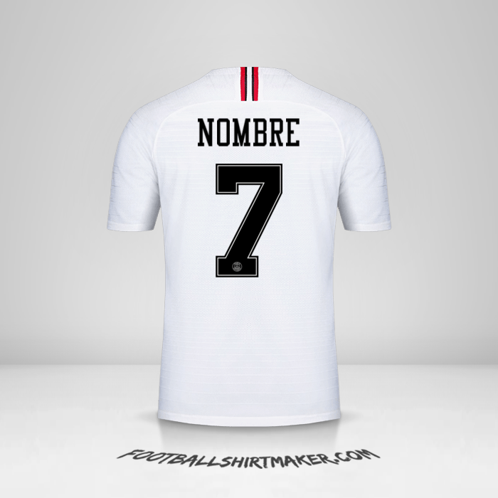 Jersey Paris Saint Germain Jordan 2018/19 Visita -  nombre - 7