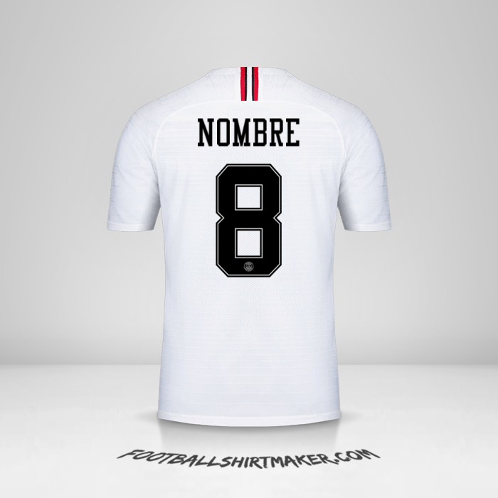 Camiseta Paris Saint Germain Jordan 2018/19 Visita -  nombre - 8