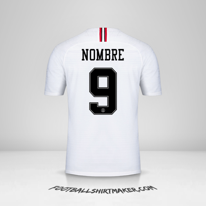 Jersey Paris Saint Germain Jordan 2018/19 Visita -  nombre - 9