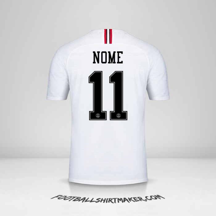 Camisa Paris Saint Germain Jordan 2018/19 Alternativa -  nome - 11