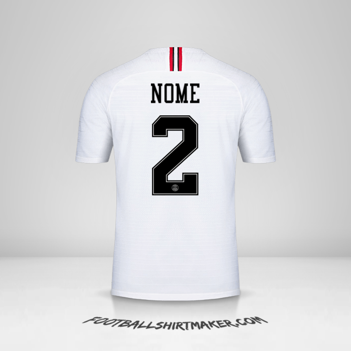 Maglia Paris Saint Germain Jordan 2018/19 Seconda -  nome - 2