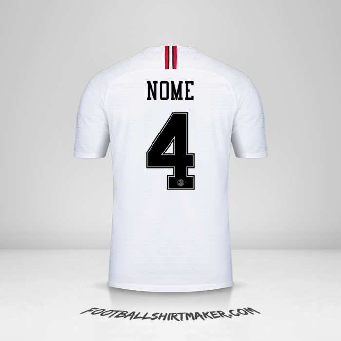 Camisa Paris Saint Germain Jordan 2018/19 Alternativa -  nome - 4