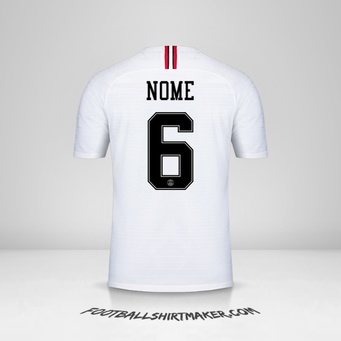 Maglia Paris Saint Germain Jordan 2018/19 Seconda -  nome - 6