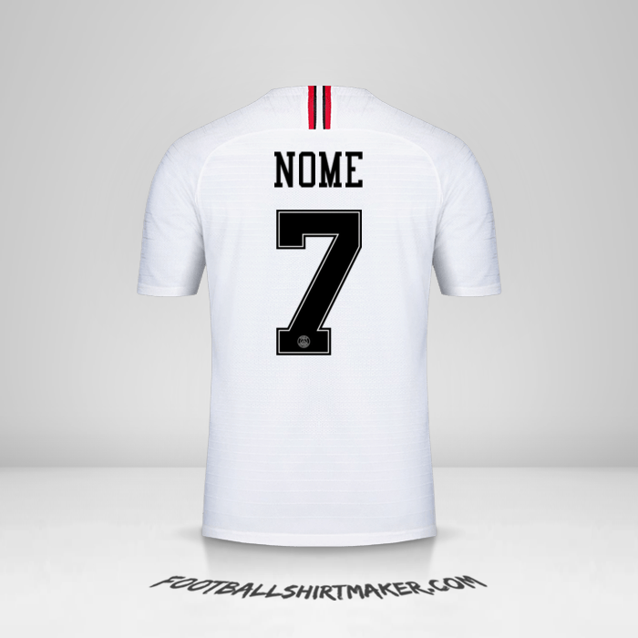 Maglia Paris Saint Germain Jordan 2018/19 Seconda -  nome - 7