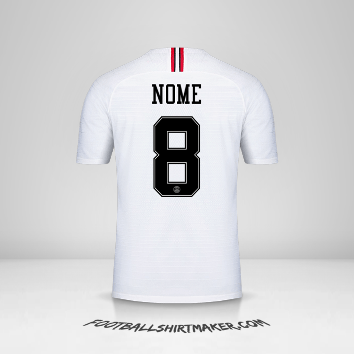 Camisa Paris Saint Germain Jordan 2018/19 Alternativa -  nome - 8