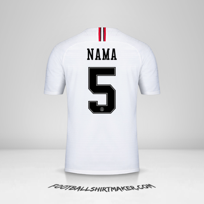 Jersey Paris Saint Germain Jordan 2018/19 Alternatif -  nama - 5