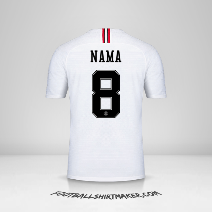 Jersey Paris Saint Germain Jordan 2018/19 Alternatif -  nama - 8