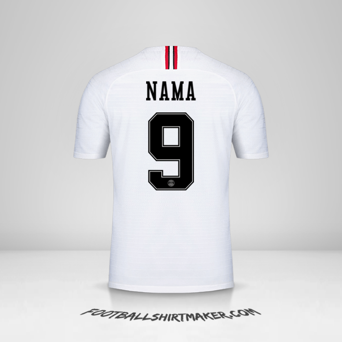 Jersey Paris Saint Germain Jordan 2018/19 Alternatif -  nama - 9