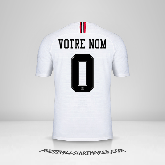 Maillot Paris Saint Germain Jordan 2018/19 II -  votre nom - 0