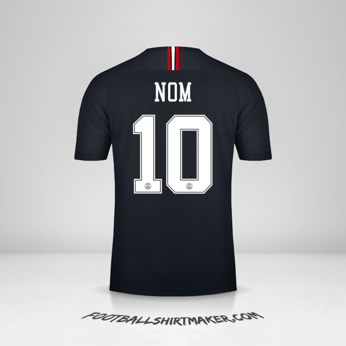 Maillot Paris Saint Germain Jordan 2018/19 -  nom - 10