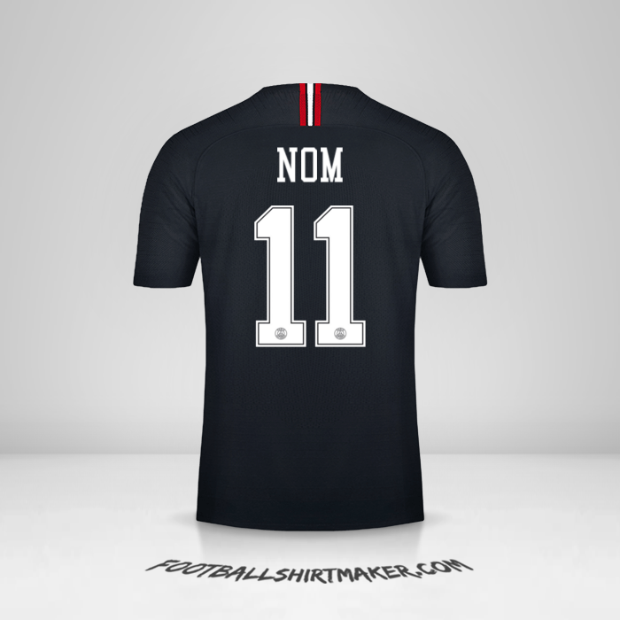 Maillot Paris Saint Germain Jordan 2018/19 -  nom - 11