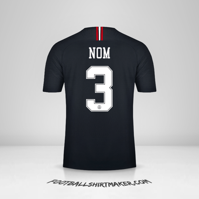 Maillot Paris Saint Germain Jordan 2018/19 -  nom - 3