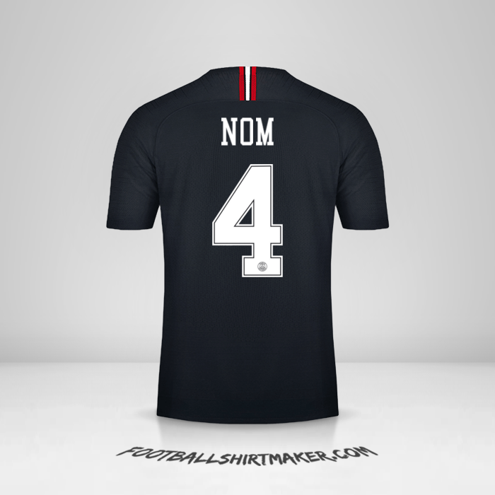 Maillot Paris Saint Germain Jordan 2018/19 -  nom - 4