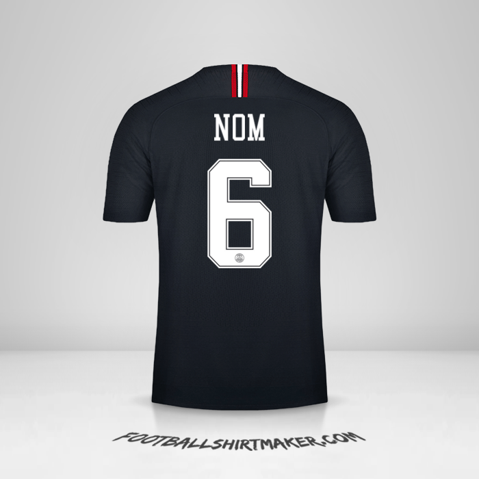 Maillot Paris Saint Germain Jordan 2018/19 -  nom - 6