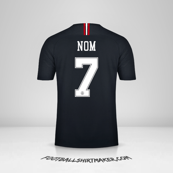 Maillot Paris Saint Germain Jordan 2018/19 -  nom - 7
