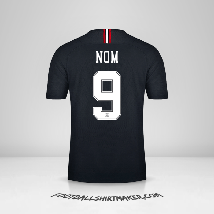 Maillot Paris Saint Germain Jordan 2018/19 -  nom - 9