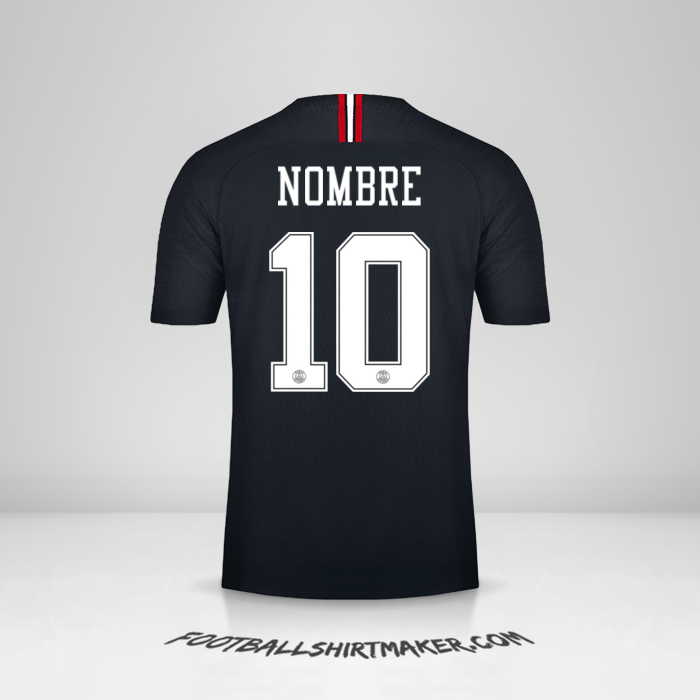 Camiseta Paris Saint Germain Jordan 2018/19 -  nombre - 10
