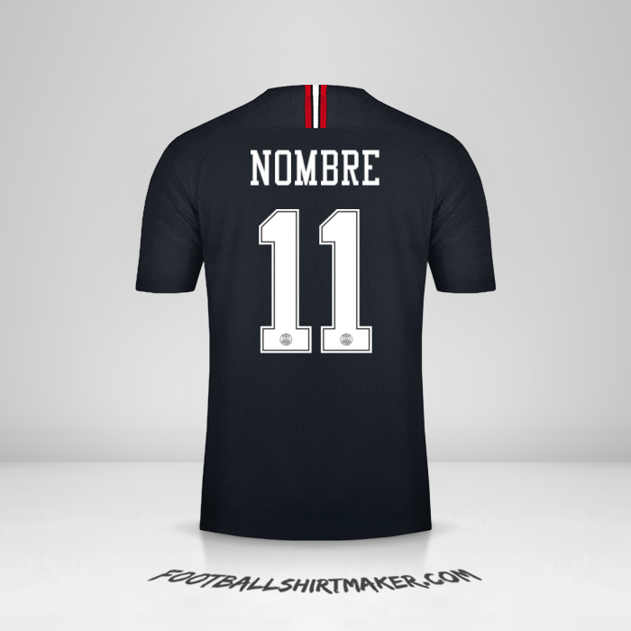 Jersey Paris Saint Germain Jordan 2018/19 -  nombre - 11