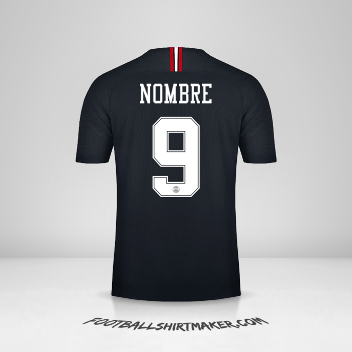 Jersey Paris Saint Germain Jordan 2018/19 -  nombre - 9