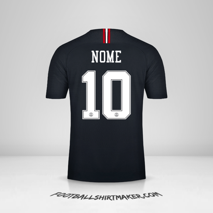 Camisa Paris Saint Germain Jordan 2018/19 -  nome - 10